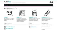 Desktop Screenshot of mathvine.com