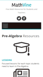 Mobile Screenshot of mathvine.com
